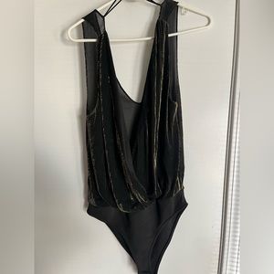 Pull&Bear Black and Gold Bodysuit